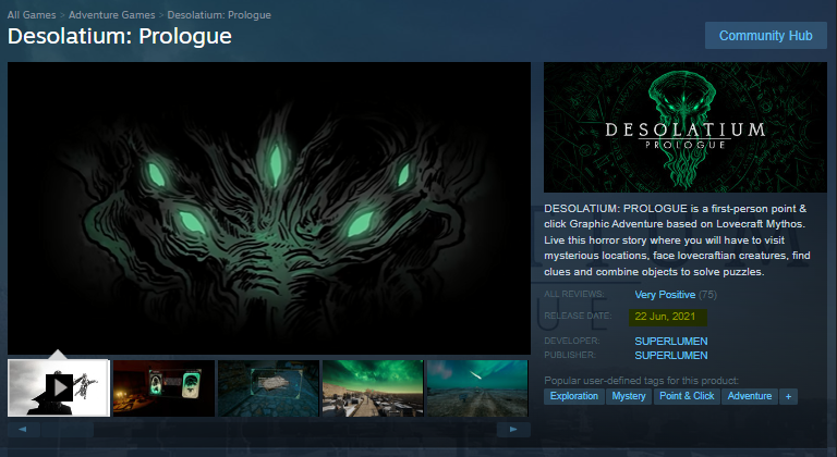 Desolatium: Prologo, nuestro juego indie en Steam